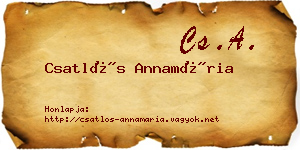 Csatlós Annamária névjegykártya