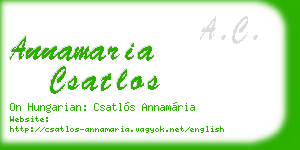 annamaria csatlos business card