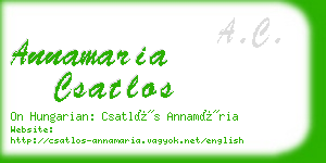 annamaria csatlos business card